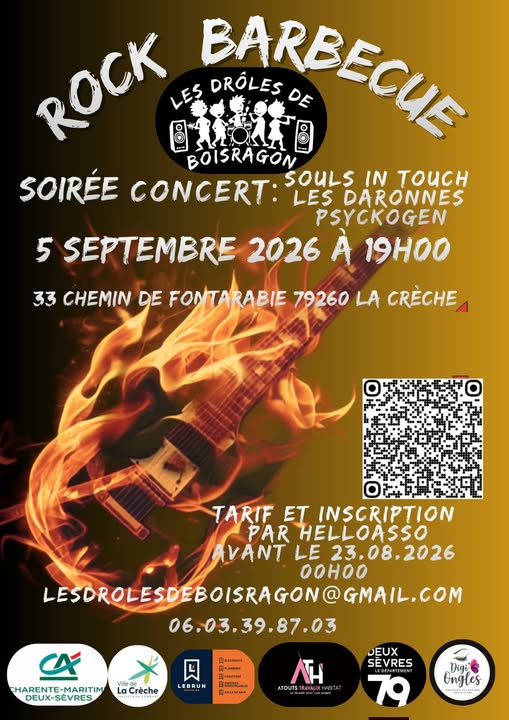 Rock Barbecue Soirée Concert  La Crèche
