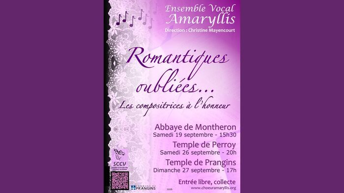 Romantiques oubliées – Concert au Temple de Prangins, Temple de Prangins, Prangins