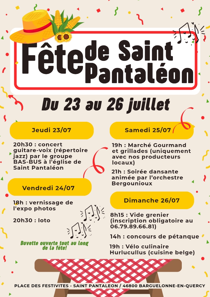 Saint-Pantaléon en fête Saint-Pantaléon Barguelonne-en-Quercy