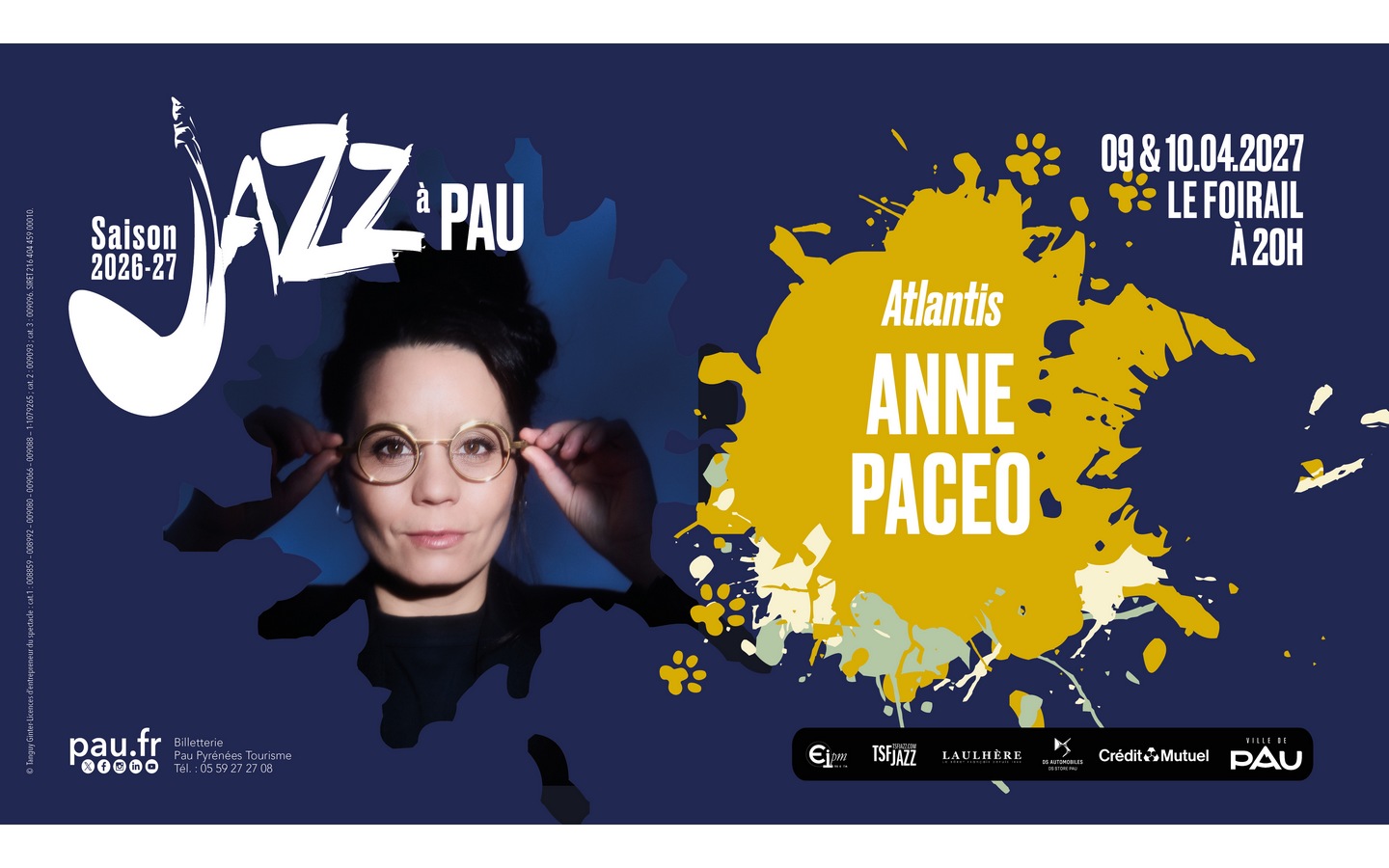 Saison de Jazz à Pau Anne Paceo Atlantis Complexe Culturel du Foirail Pau 2027-04-09