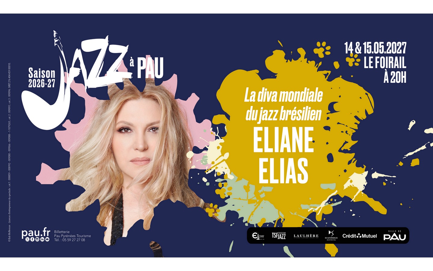 Saison de Jazz à Pau Eliane Elias Complexe Culturel du Foirail Pau 2027-05-14