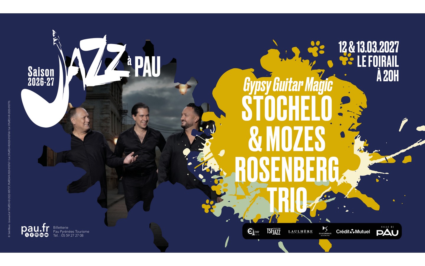 Saison de Jazz à Pau Stochelo & Mozes Rosenberg Trio Gypsy Guitar Magic Complexe Culturel du Foirail Pau 2027-03-12