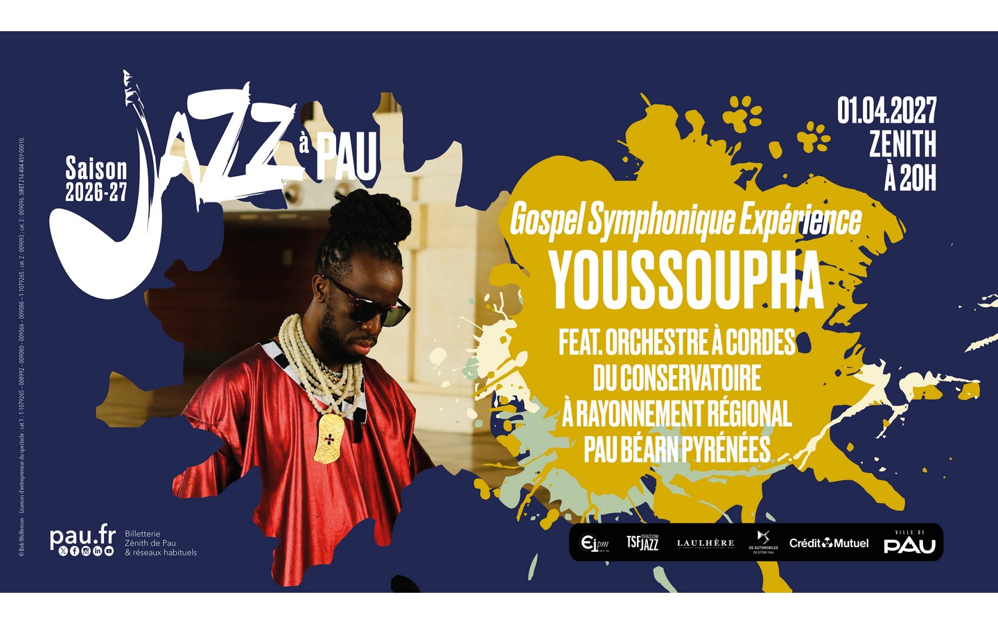 Saison de Jazz à Pau Youssoupha Rue Suzanne Bacarisse Pau 2027-04-01