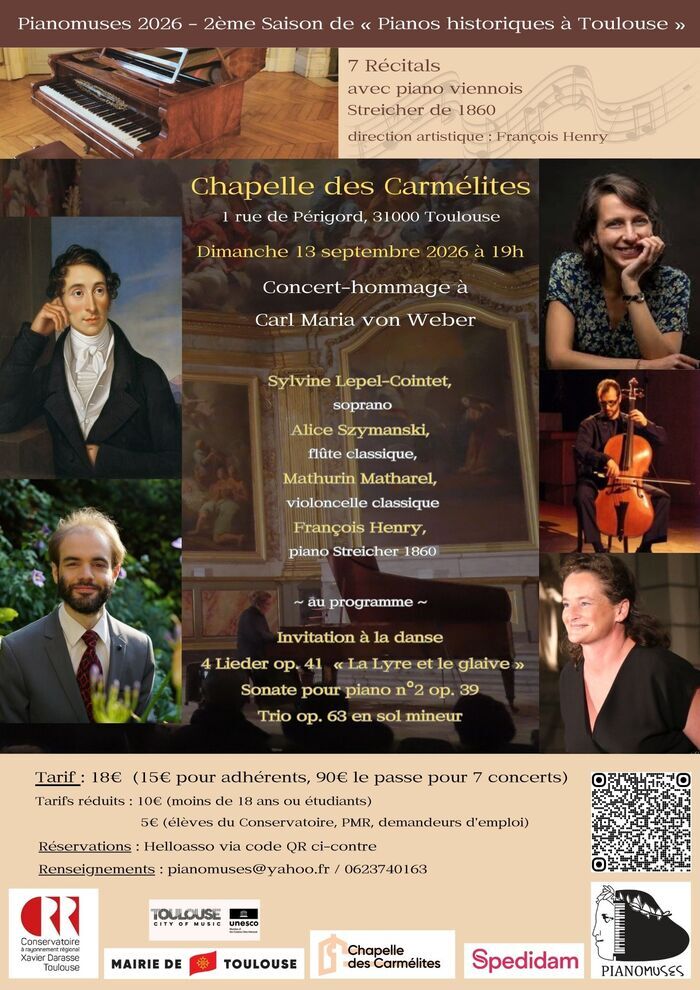 Saison musicale – Concert hommage à Carl Maria von Weber, Chapelle des Carmélites, Toulouse