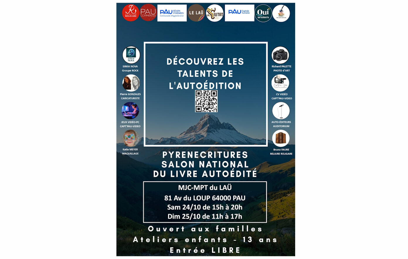 Salon du Livre autoédité PYRENECRITURES MJC MPT du LAÜ Pau