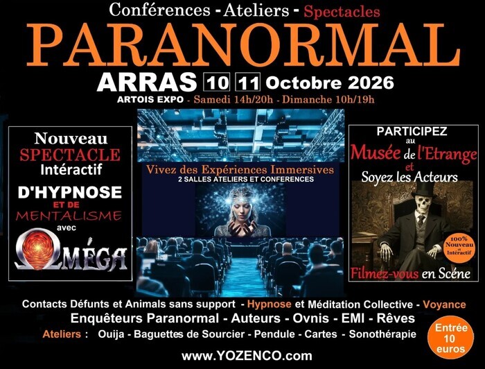 Salon du Paranormal à Arras – 3ème édition Arras Saint-Laurent-Blangy