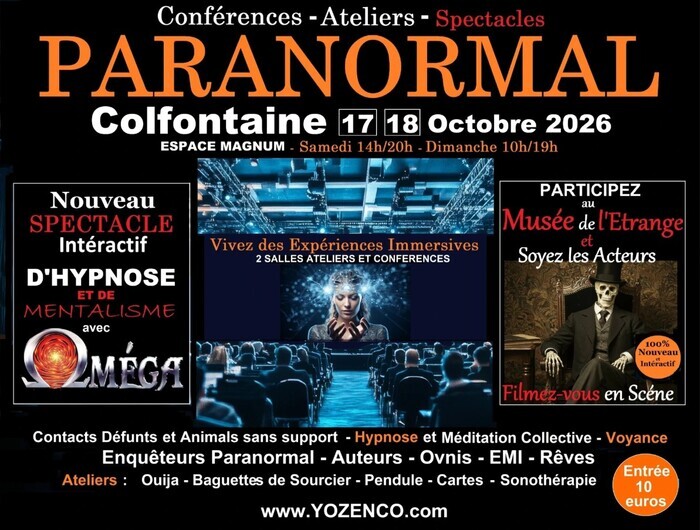 Salon du Paranormal à L’Espace Magnum à Colfontaine en Belgique – 2ème édition dans cette ville colfontaine Colfontaine