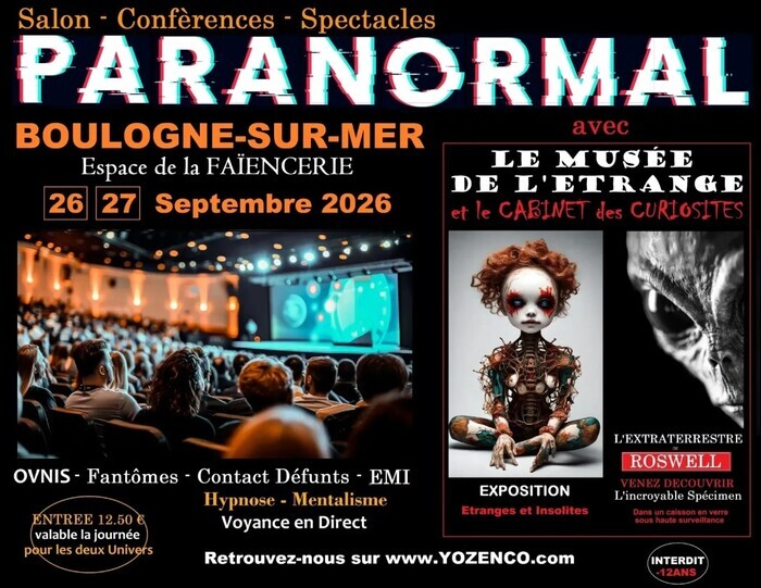 Salon du Paranormal au l’Espace de la Faiencerie à Boulogne-sur-Mer Boulogne-sur-mer Boulogne-sur-Mer