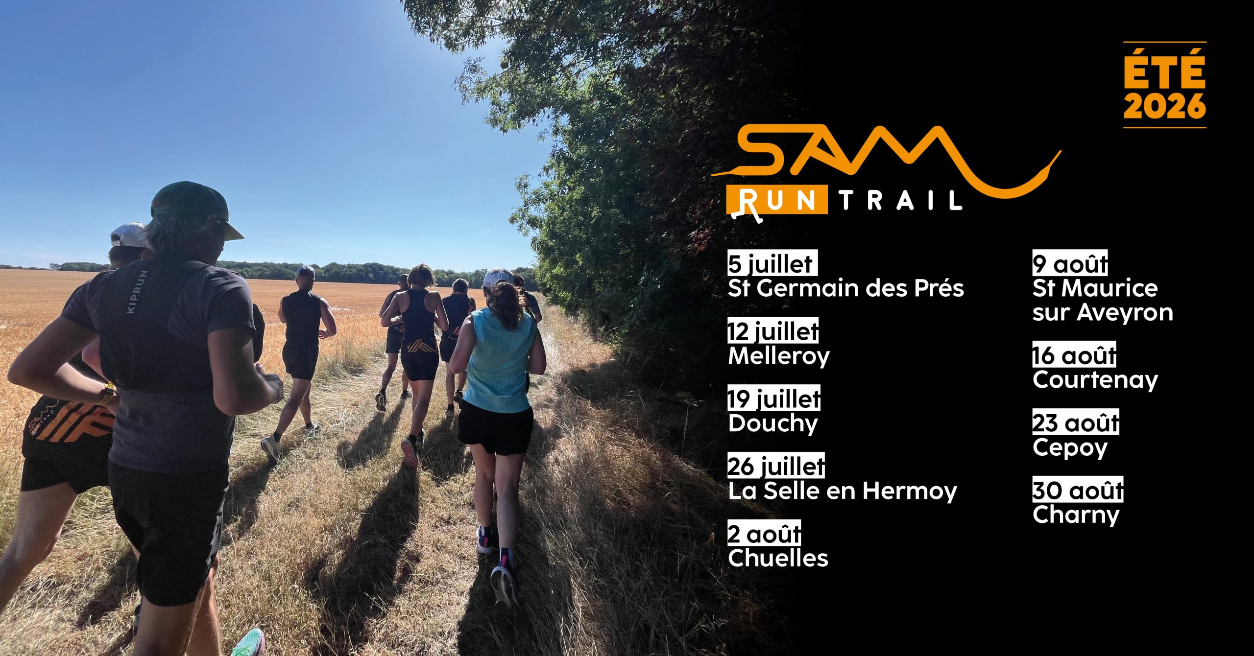 SAM RUN TRAIL Sortie footing ouverte à tous 1 Place Honoré Combe Courtenay 2026-08-16