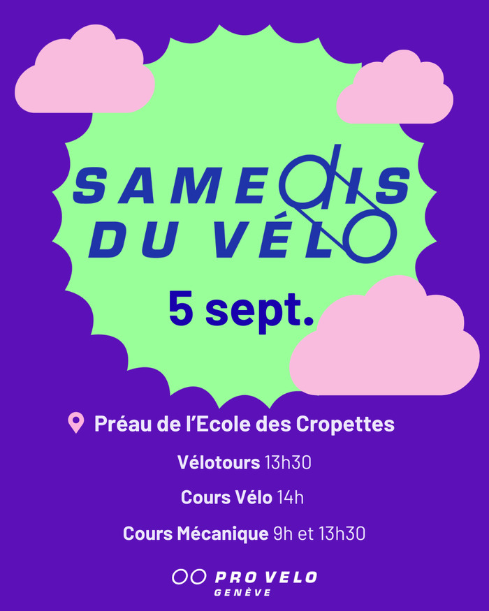 Samedi du Vélo du 5 septembre Autre lieu Genève