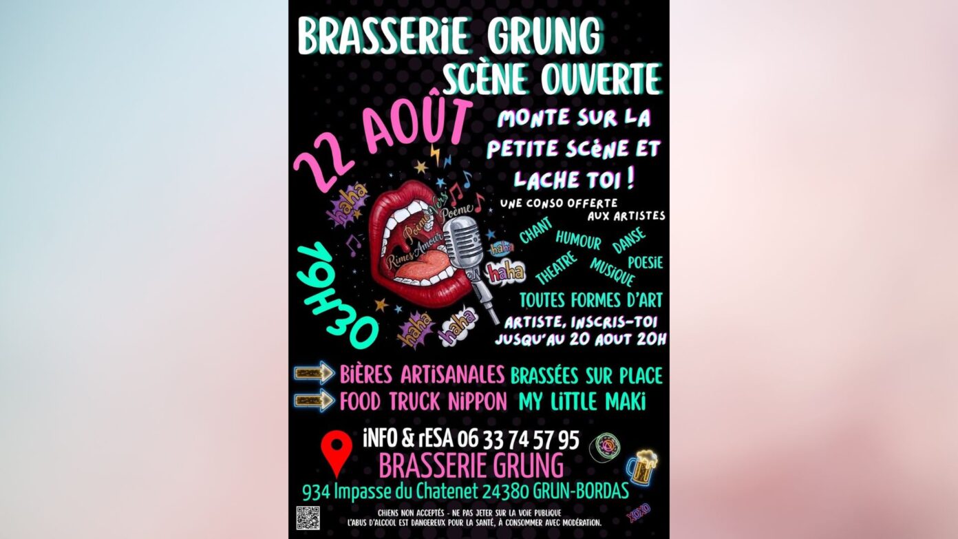 Scène ouverte brasserie Grung Grun-Bordas