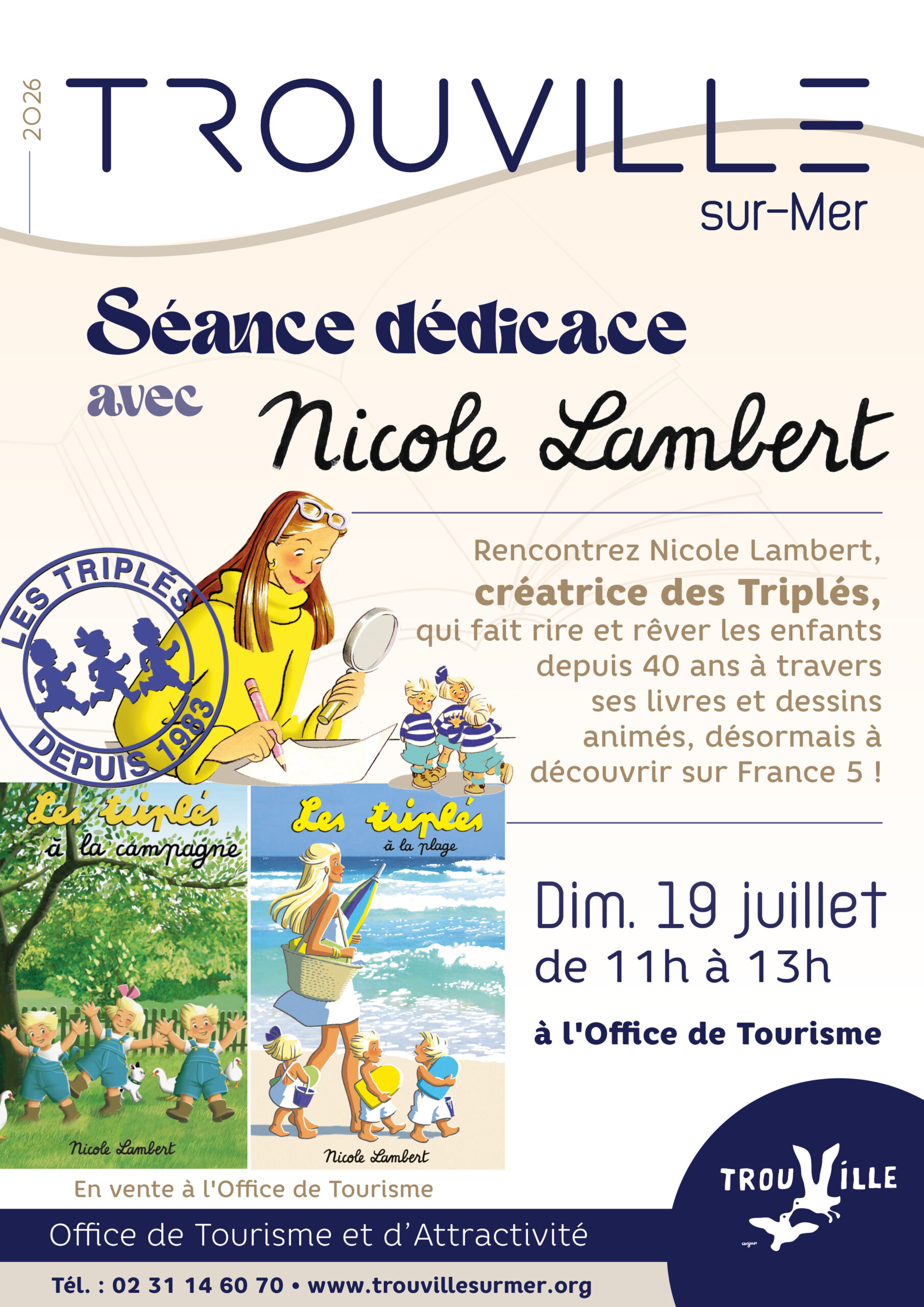 Séance dédicace avec Nicole Lambert 32 Boulevard Fernand Moureaux Trouville-sur-Mer 2026-07-19