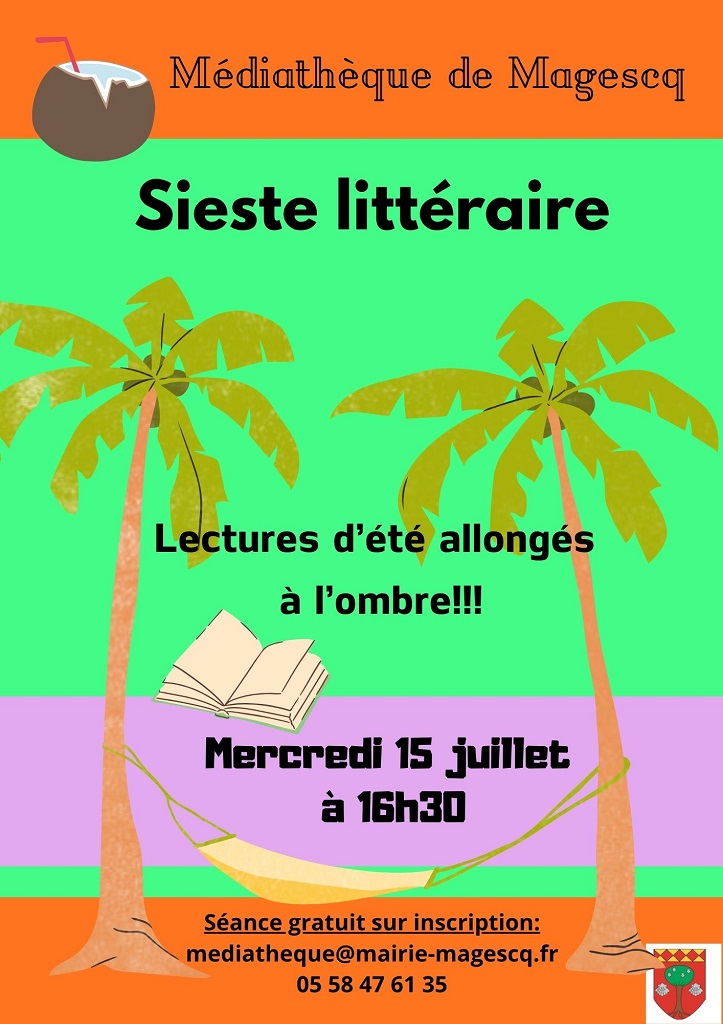 Sieste Littéraire Médiathèque de Magescq Magescq