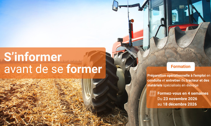 S’informer avant de se former – Parcours de compétences Conduite et entretien du tracteur et des matériels spécialisés en élevage (44), ÉFEA, Nozay (44), Nozay