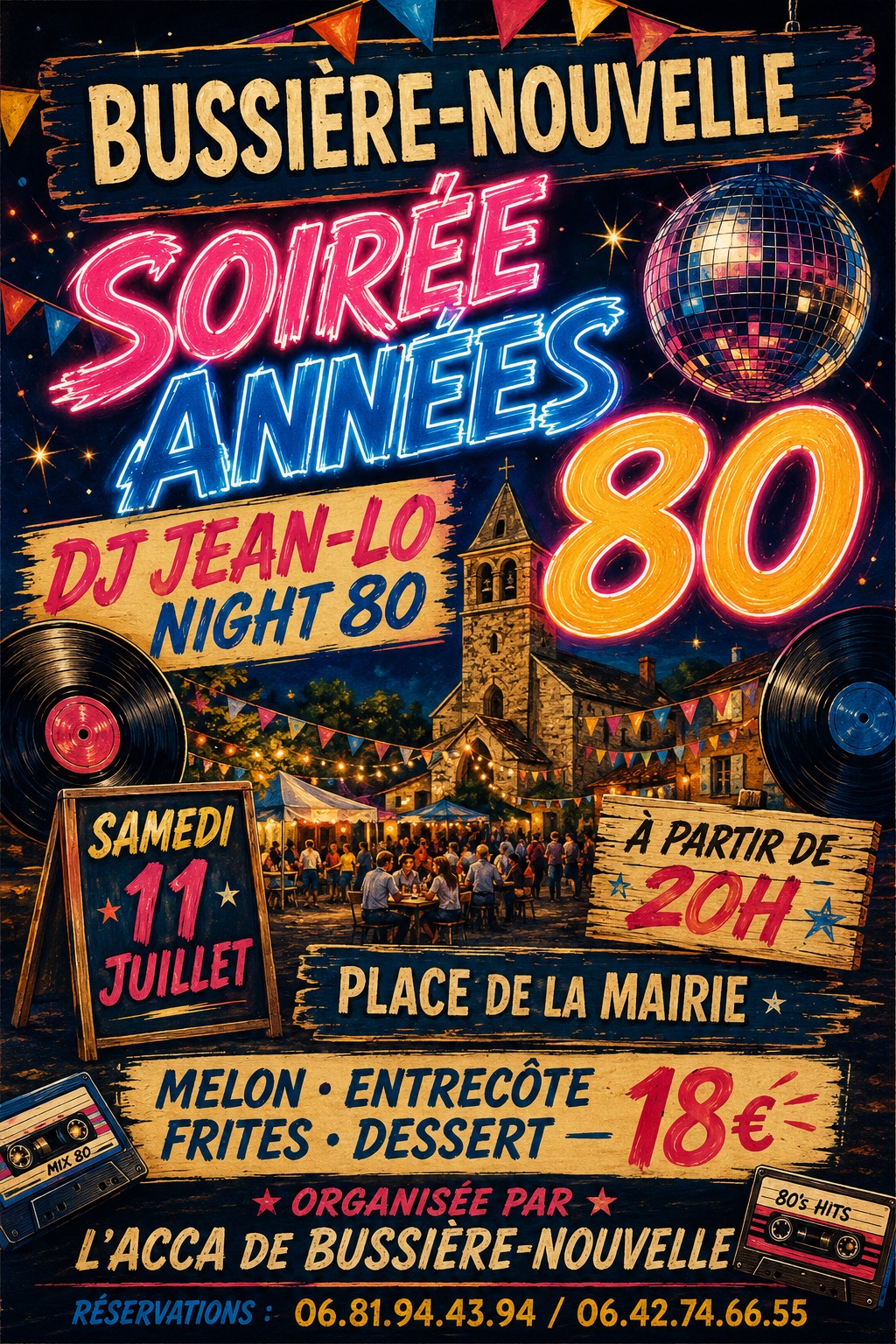 Soiréé années 80 à Bussière-Nouvelle  Bussière-Nouvelle