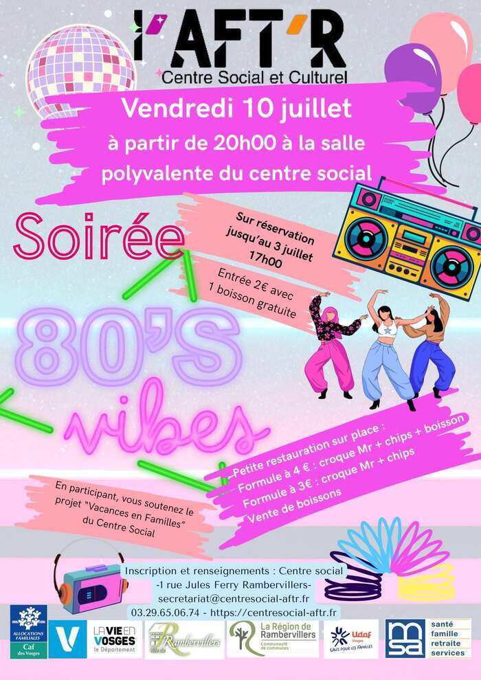 Soirée années 80 aftr Rambervillers