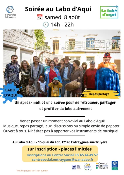 Soirée au Labo d’Aqui Entraygues-sur-Truyère