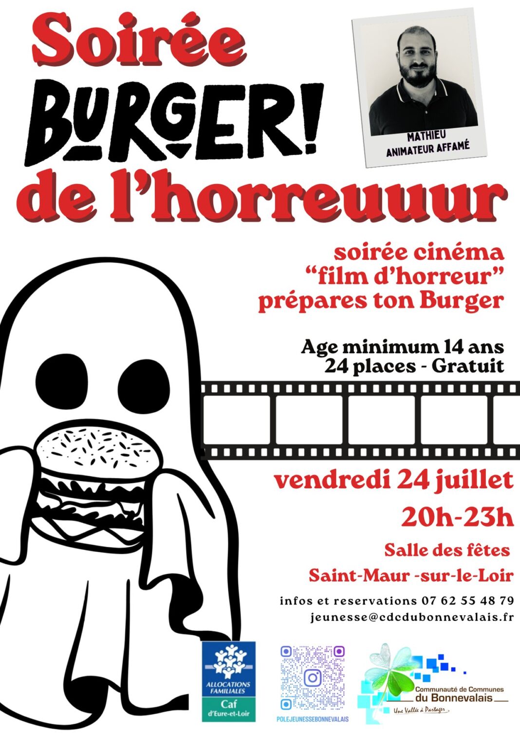 Soirée burger de l’horreur Saint-Maur-sur-le-Loir