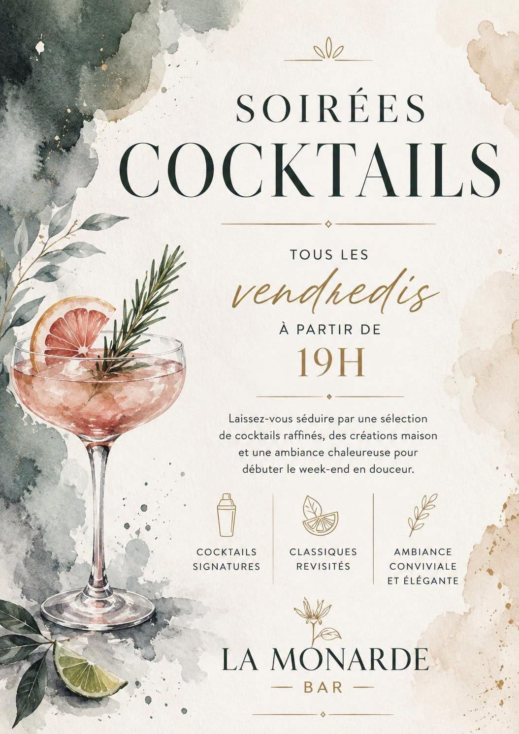 Soirée cocktails à la Monarde Treignac