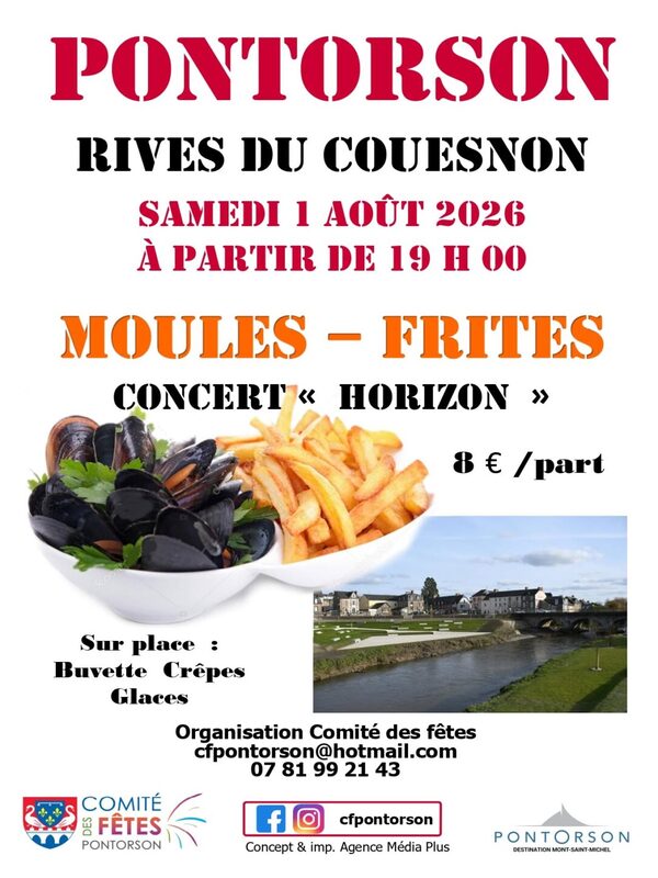 Soirée concert et moules-frites aux Rives du Couesnon  Pontorson