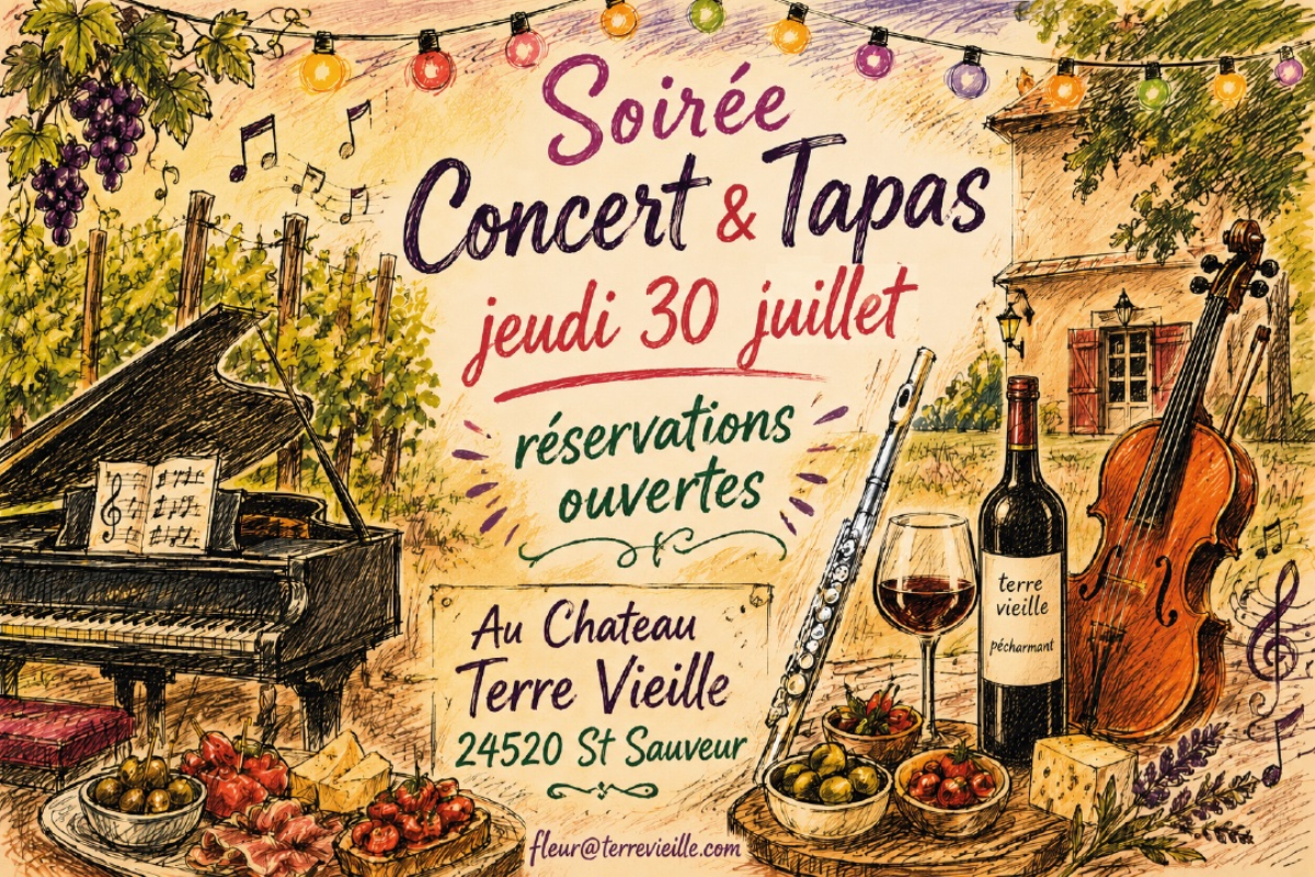 Soirée concert & tapas Château Terre Vieille Saint-Sauveur 2026-07-30
