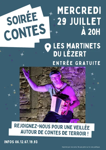 Soirée contes aux Martinets du Lézert Le Bas Ségala