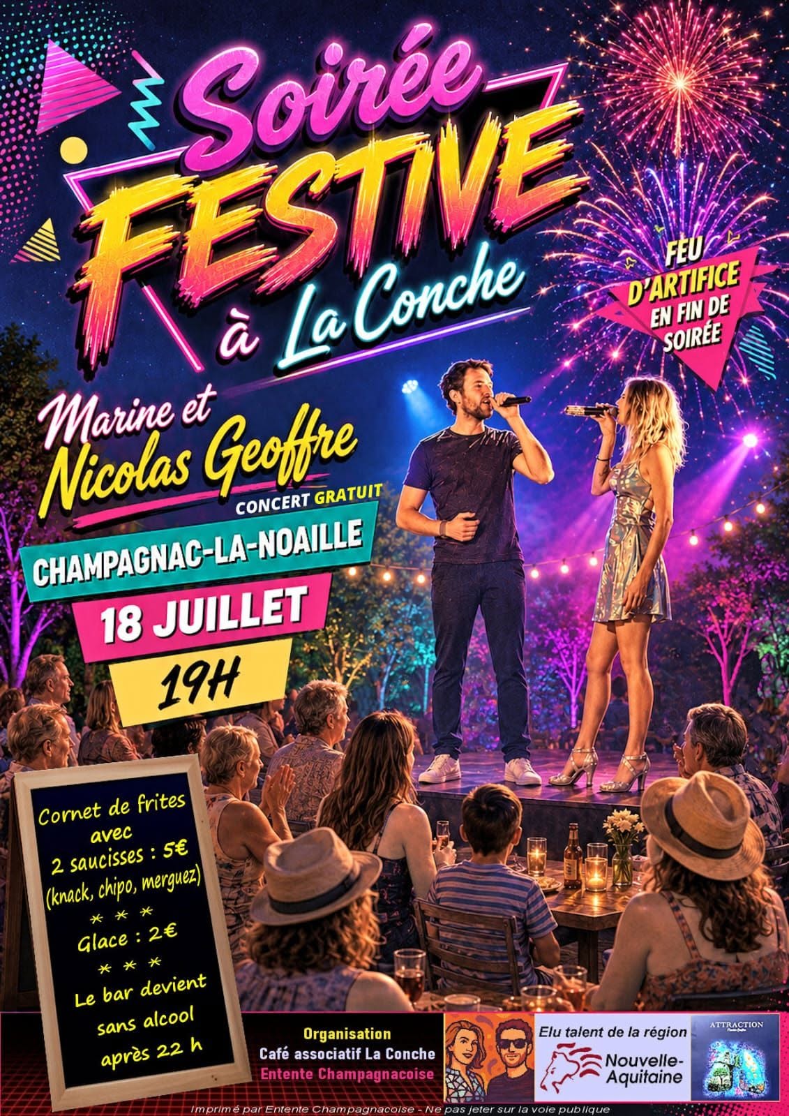 Soirée festive à La Conche  Champagnac-la-Noaille 2026-07-18