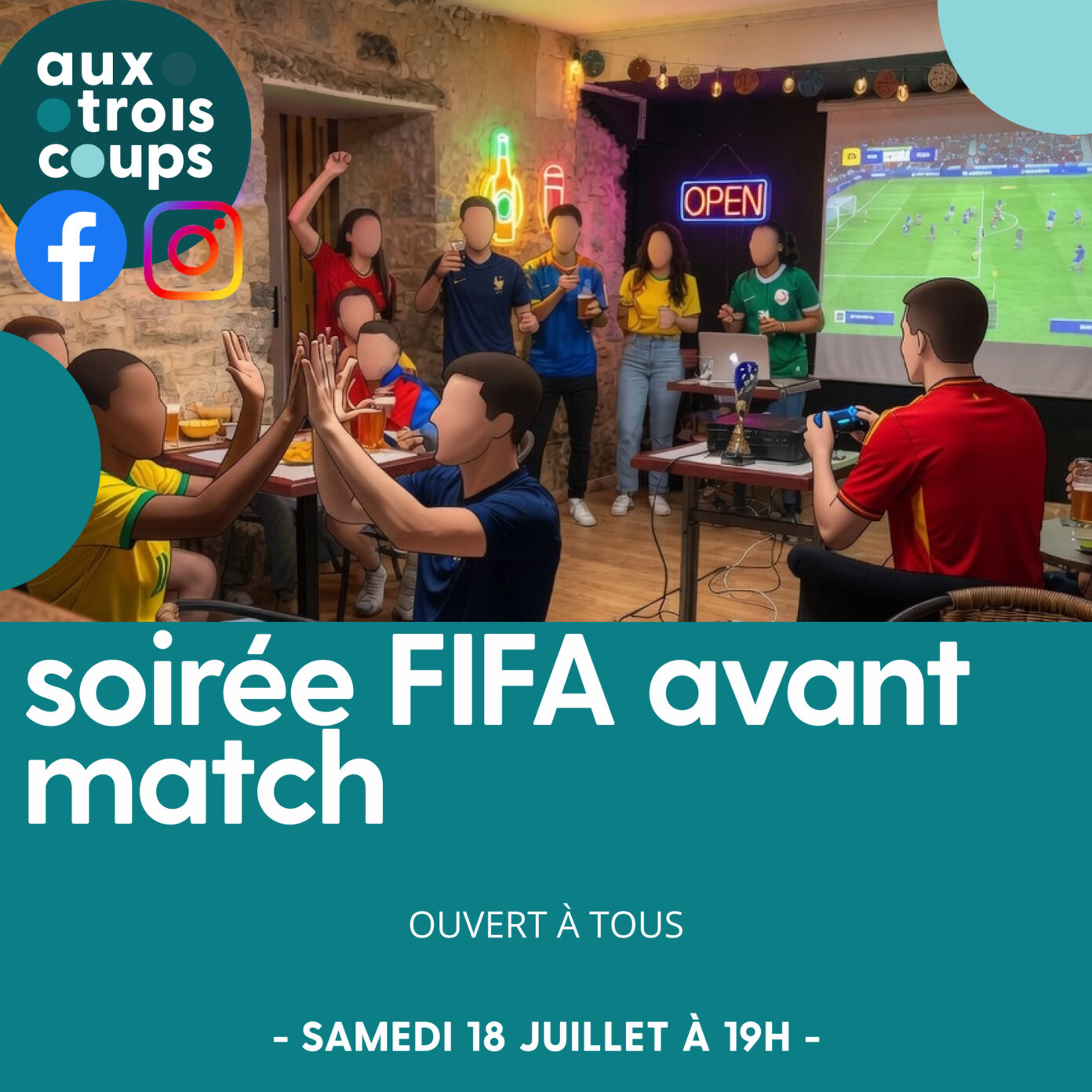Soirée FIFA avant le coup d&rsquo;envoi Aux trois coups Arc-et-Senans