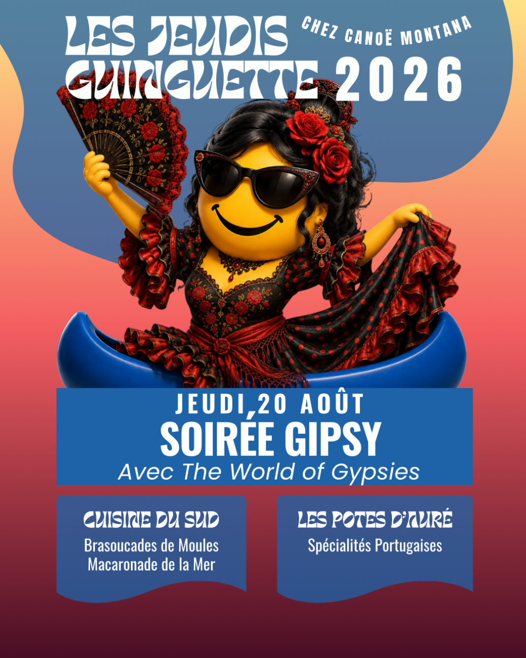 Soirée Gipsy Canoë Montana R.D 108 Monplaisir Agonès