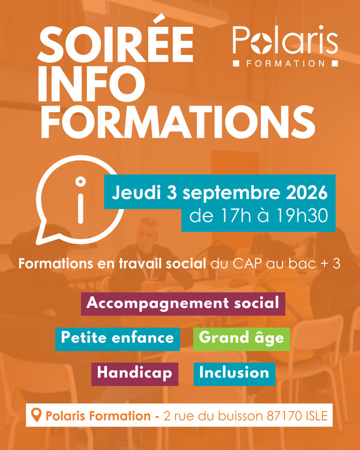 Soirée Info Formations en Travail Social POLARIS FORMATION