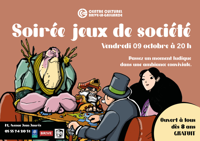Soirée Jeux au Centre Culturel de Brive Centre Culturel Brive Brive-la-Gaillarde