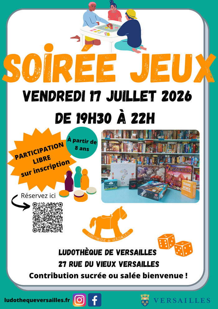 Soirée jeux, Ludothèque de Versailles, Versailles