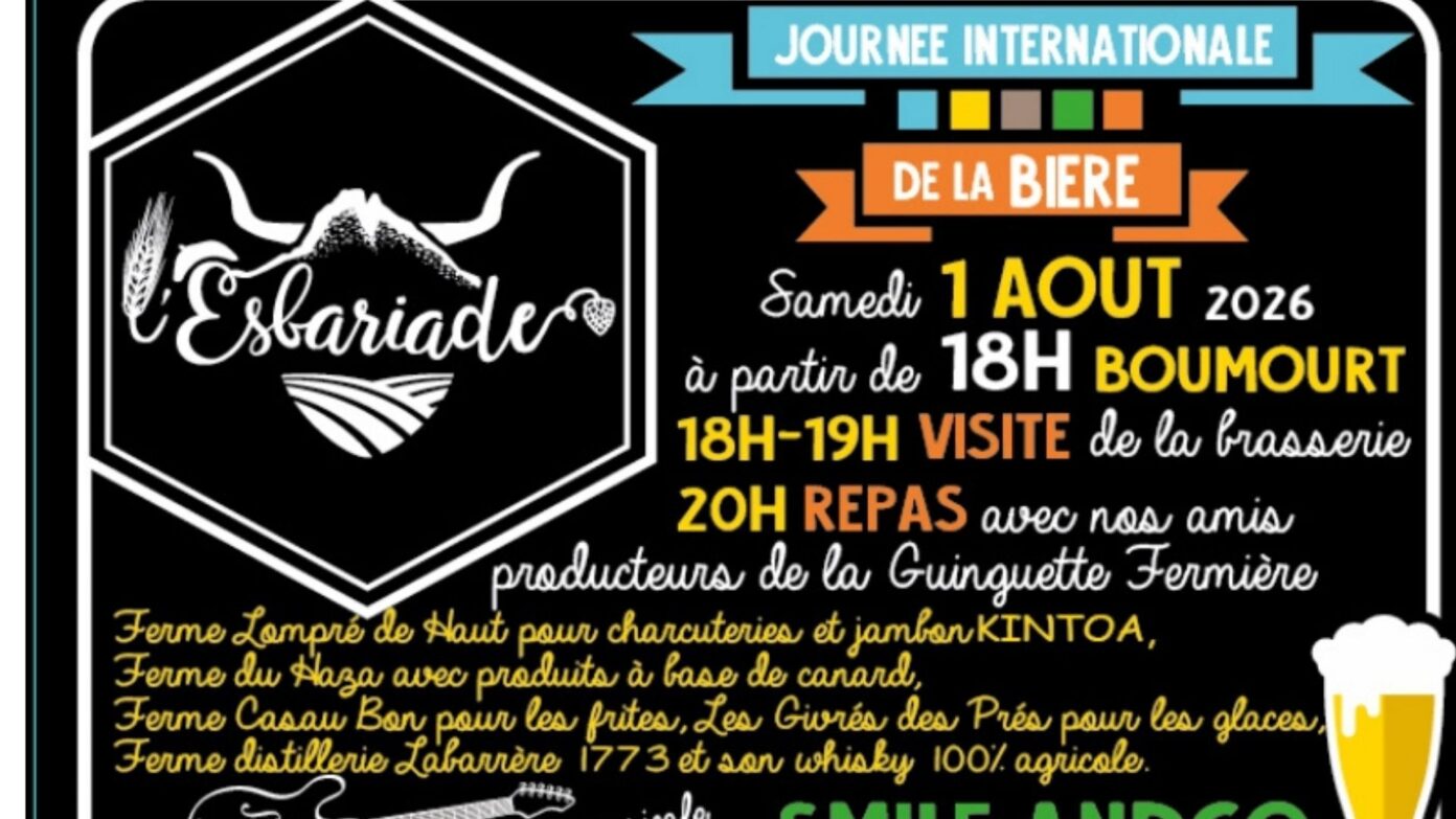 Soirée journée internationale de la bière L&rsquo;Esbariade Boumourt