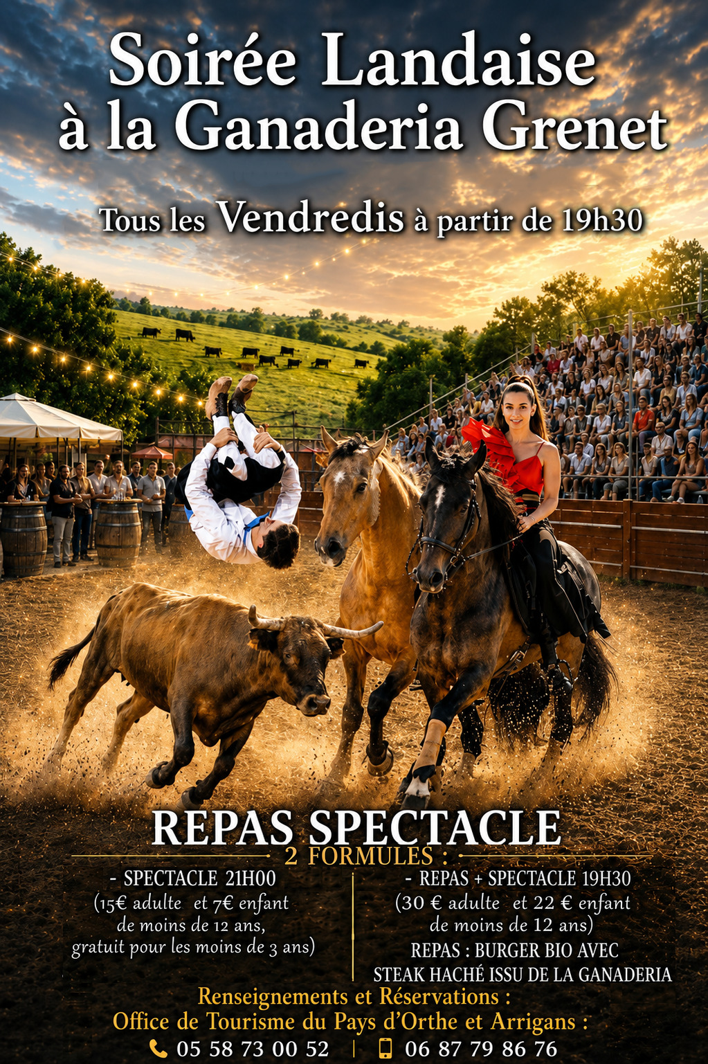 Soirée landaise à la Ganaderia Grenet Ganaderia Grenet Labatut
