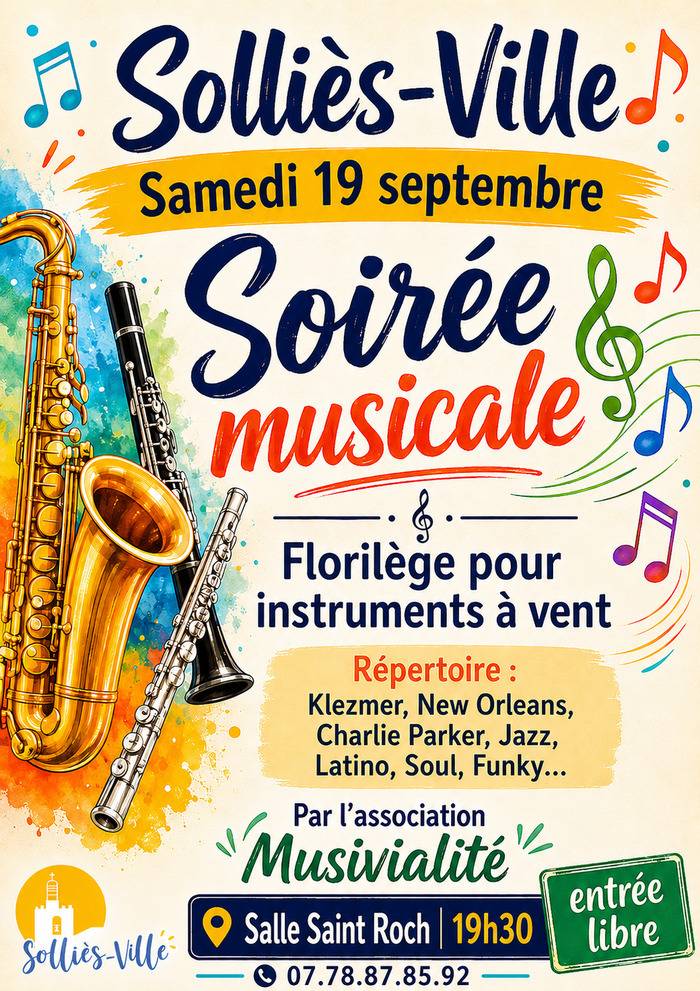 Soirée musicale, Salle Saint Roch, Solliès-Ville