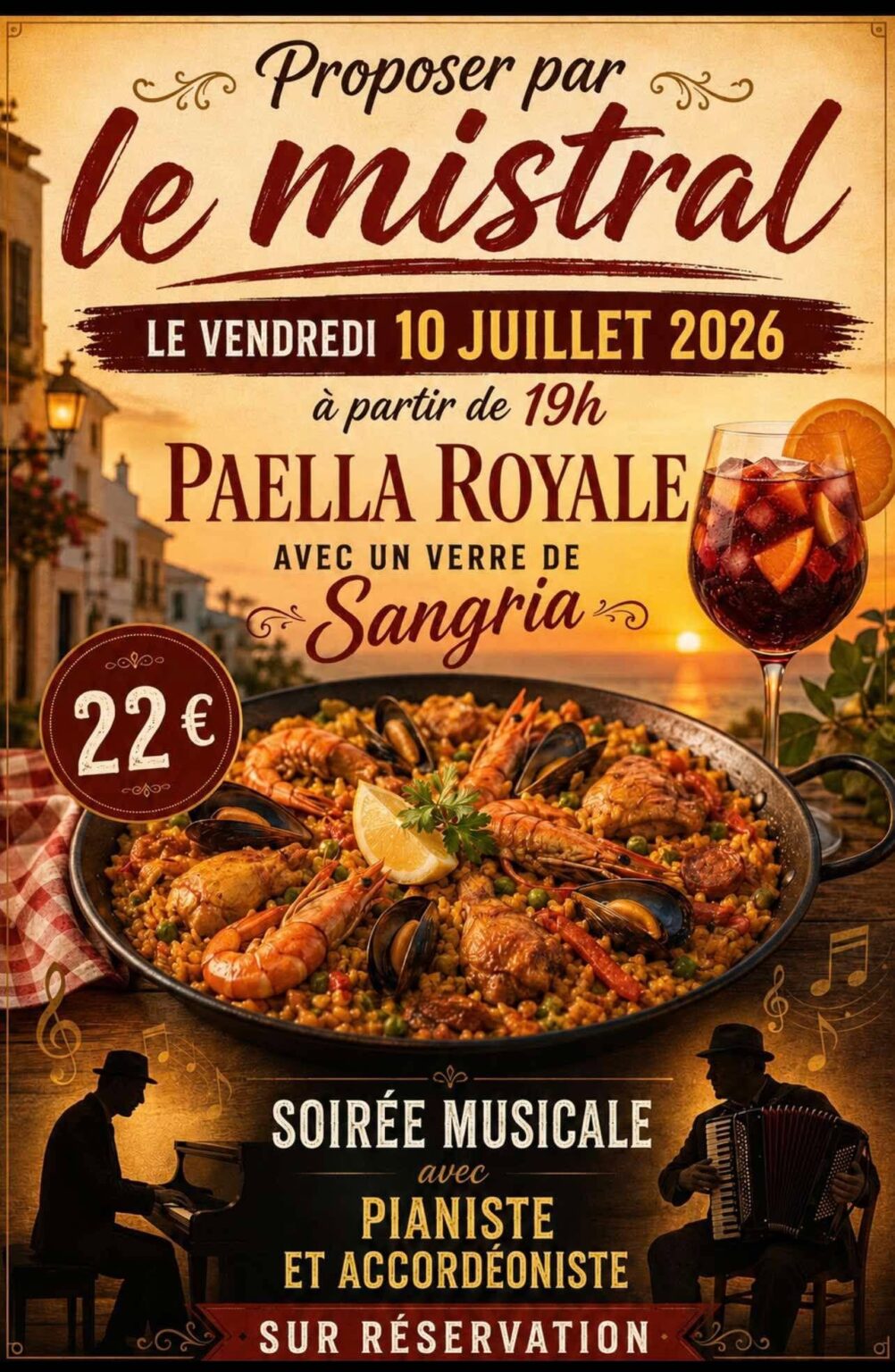 Soirée Paëlla Ahun