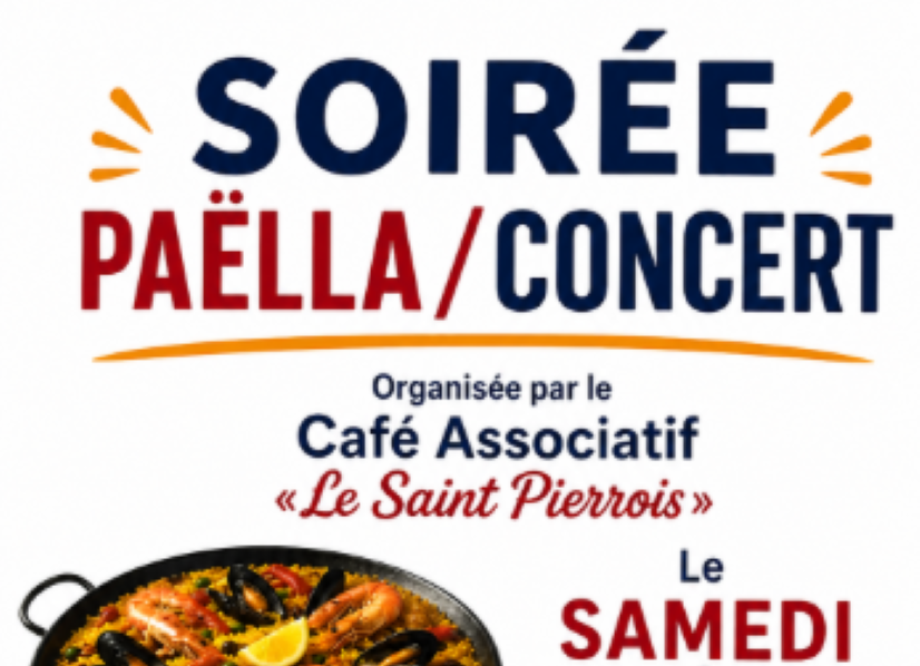 Soirée paëlla concert Saint-Pierre-sur-Dropt