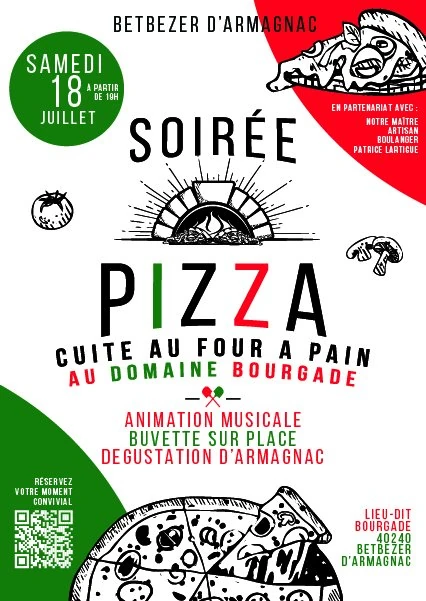 Soirée PIzza Domaine Bourgade Betbezer-d’Armagnac