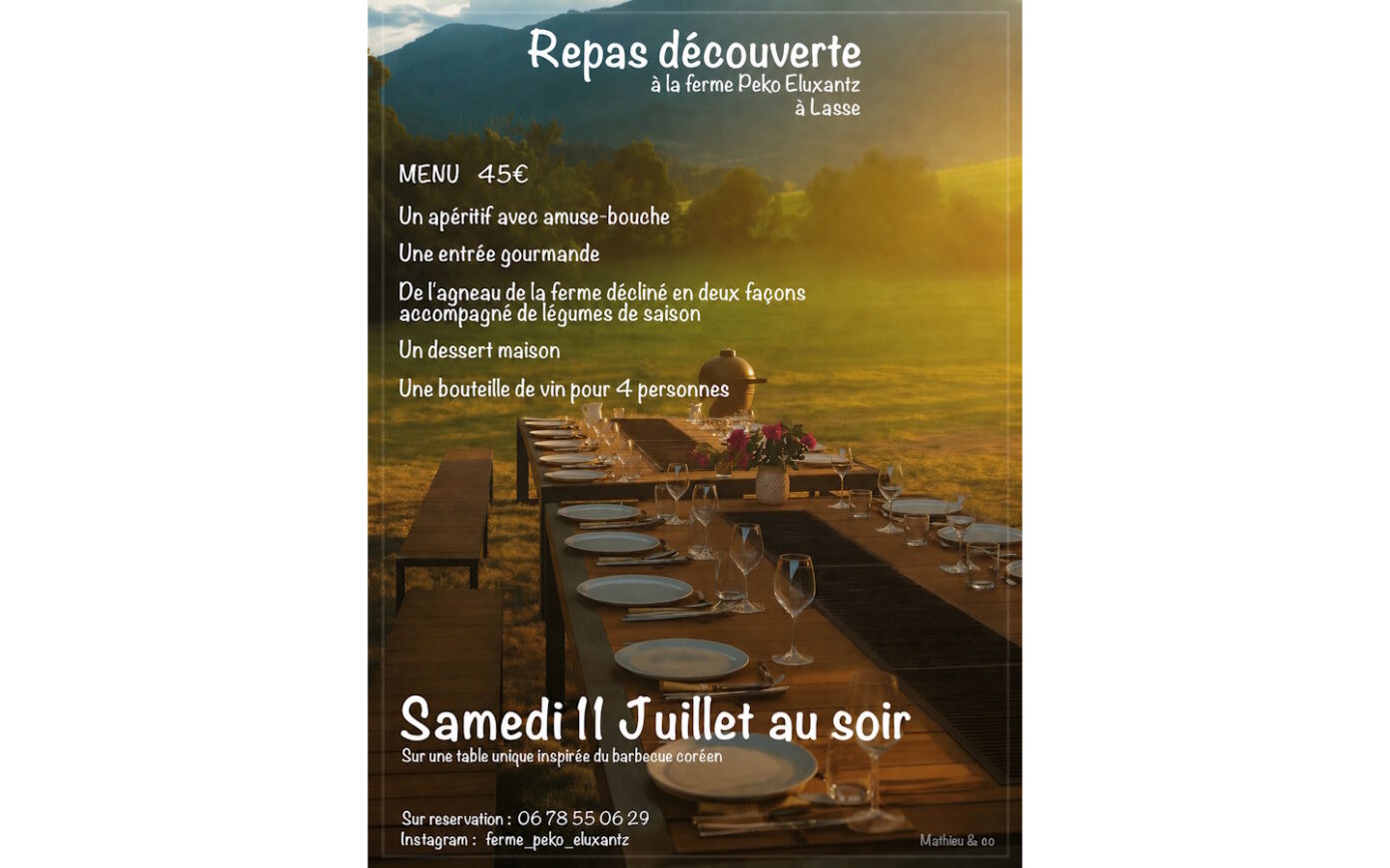 Soirée repas découverte à la ferme Peko Eluxantz Ferme Peko Eluxantz Lasse