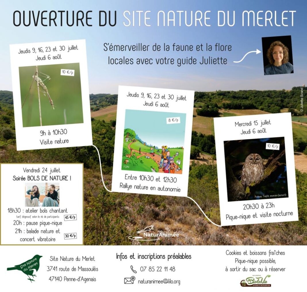 Soirées nature au Site Nature du Merlet Site Nature du Merlet Penne-d’Agenais