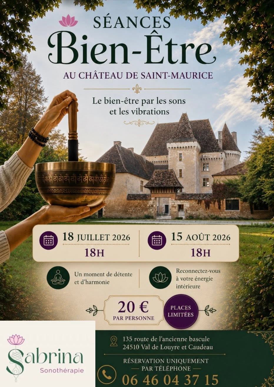 Sonothérapie Chateau de saint maurice Val de Louyre et Caudeau