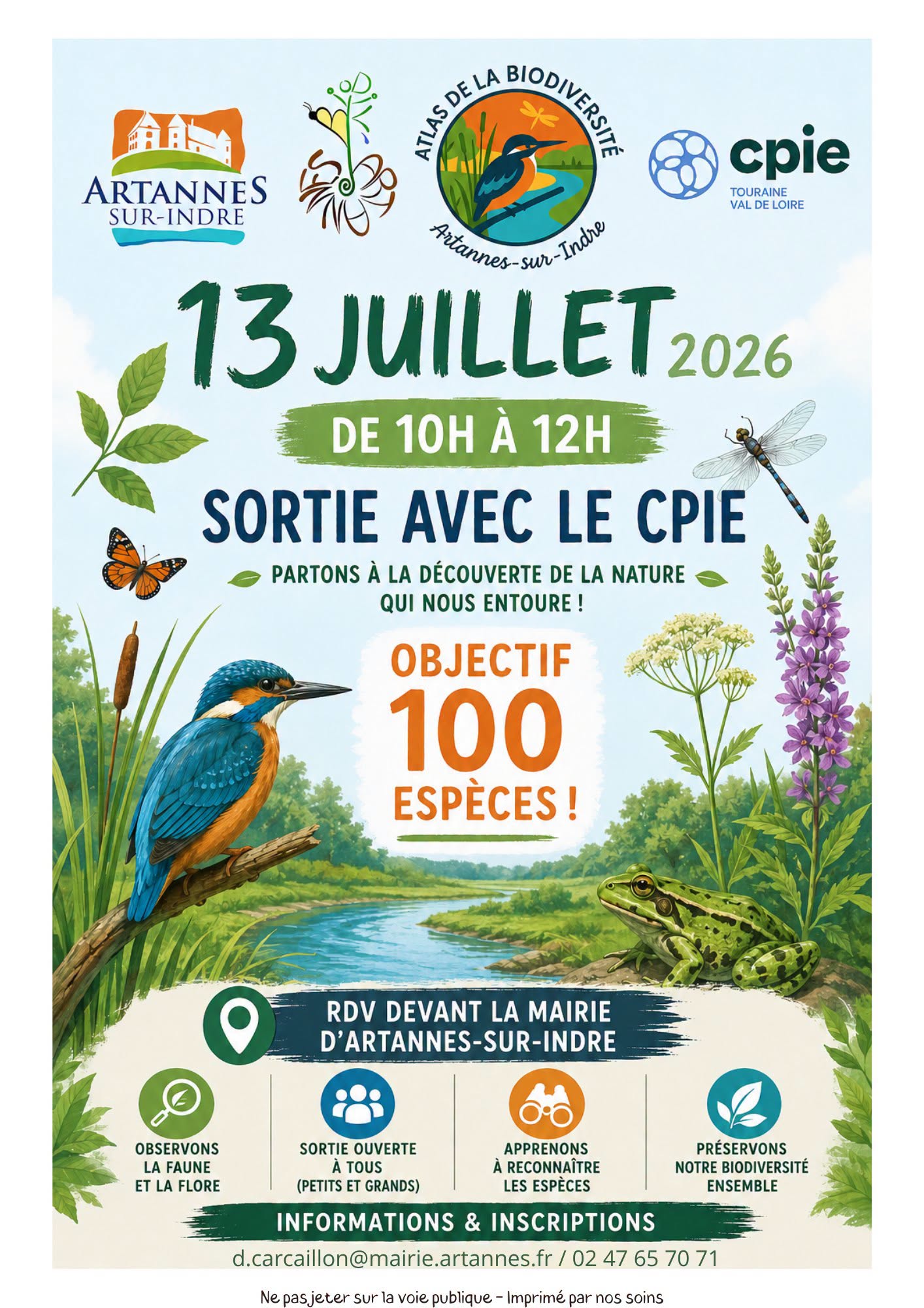 Sortie découverte de la nature avec le CPIE 3 Avenue de la Vallée du Lys Artannes-sur-Indre 2026-07-13
