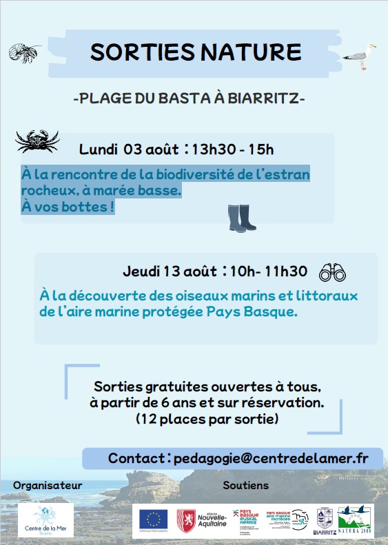 Sortie nature avec le Centre de la Mer  Biarritz