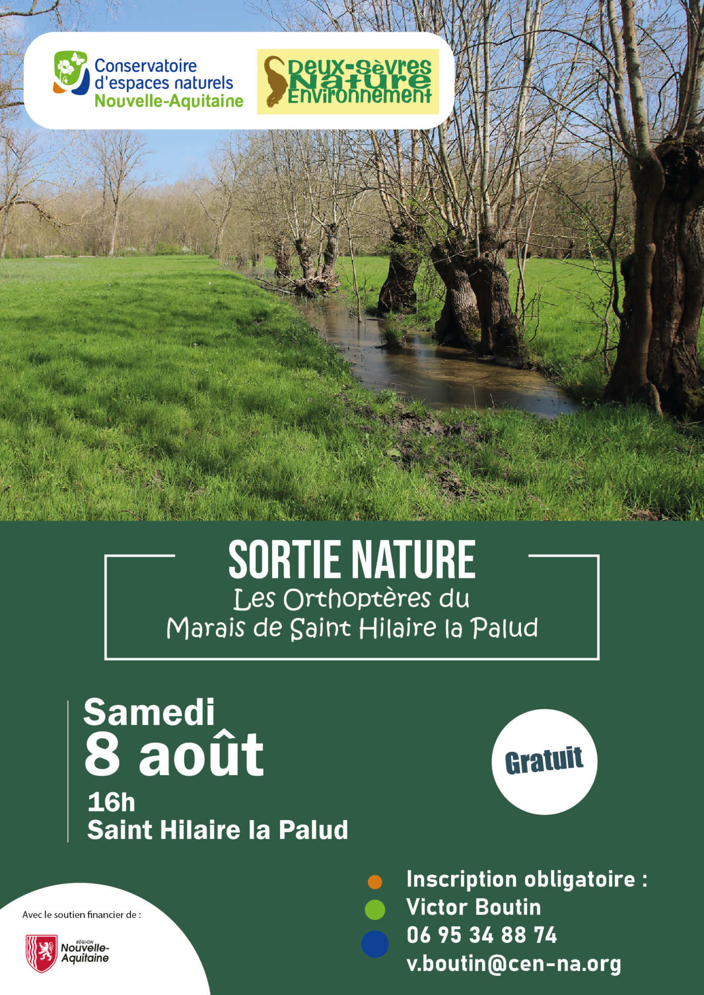 Sortie nature Les Orthoptères du Marais de Saint-Hilaire-la-Palud Parc Ornithologique Saint-Hilaire-la-Palud