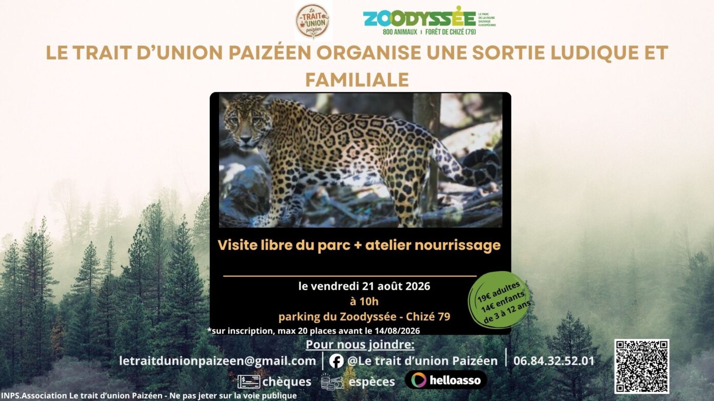 Sortie Zoodyssée avec activité de nourrissage Villiers-en-Bois