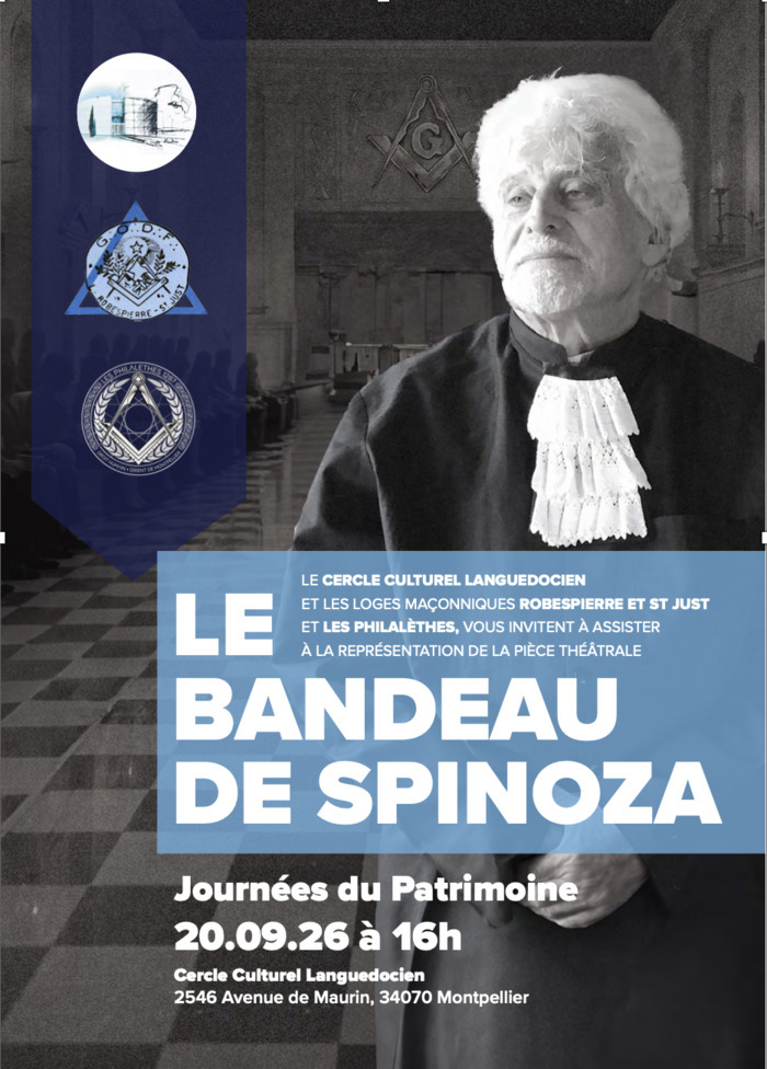 Spectacle : le bandeau de Spinoza, Cercle Culturel Languedocien, Montpellier