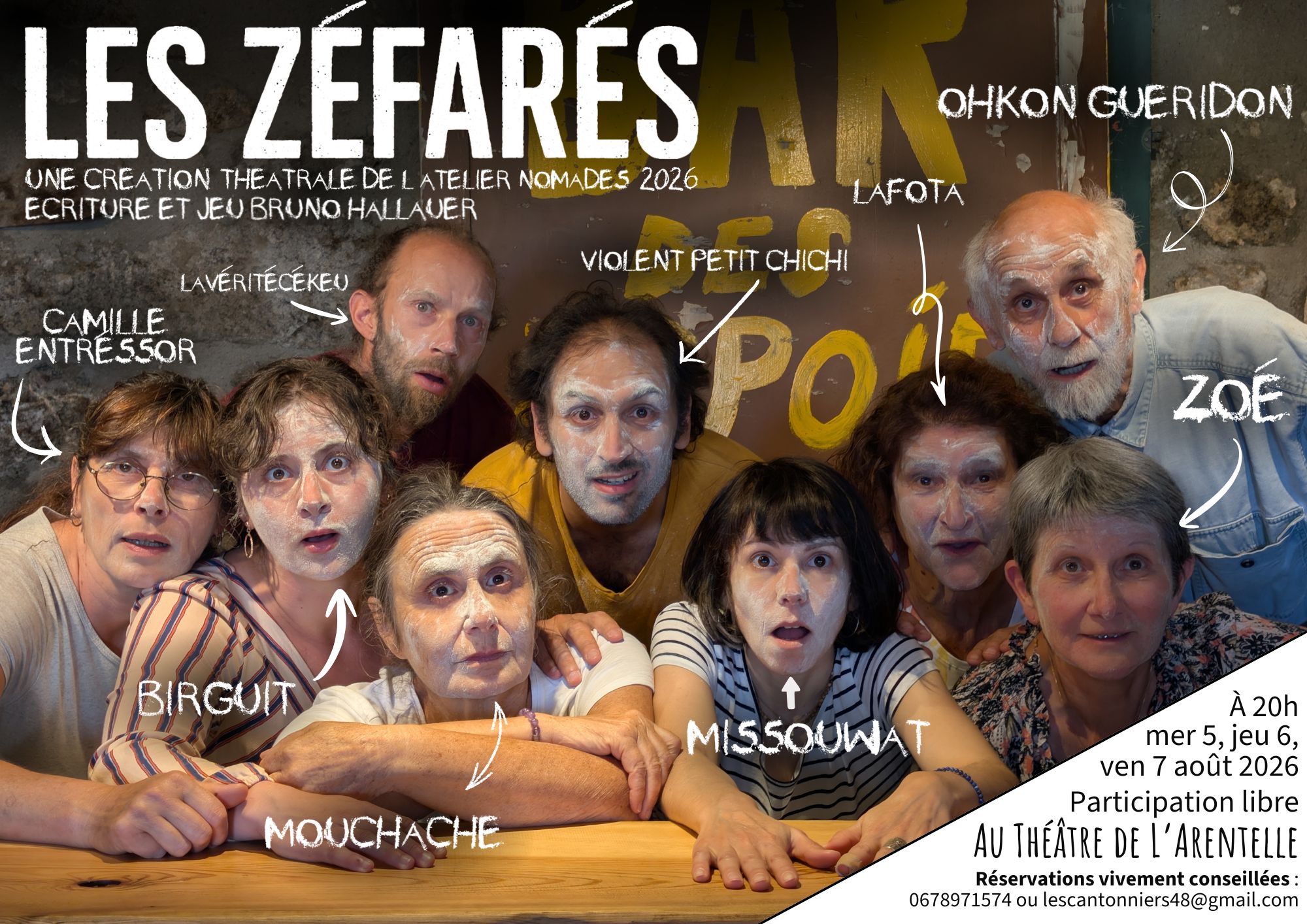 SPECTACLE LES ZÉFARÉS Saint-Flour-de-Mercoire 2026-08-05