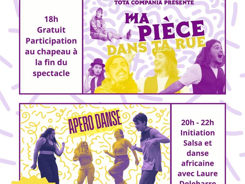Spectacle Ma pièce dans ta rue et Apero Danse Bruley rue du Thiaucourt Bruley