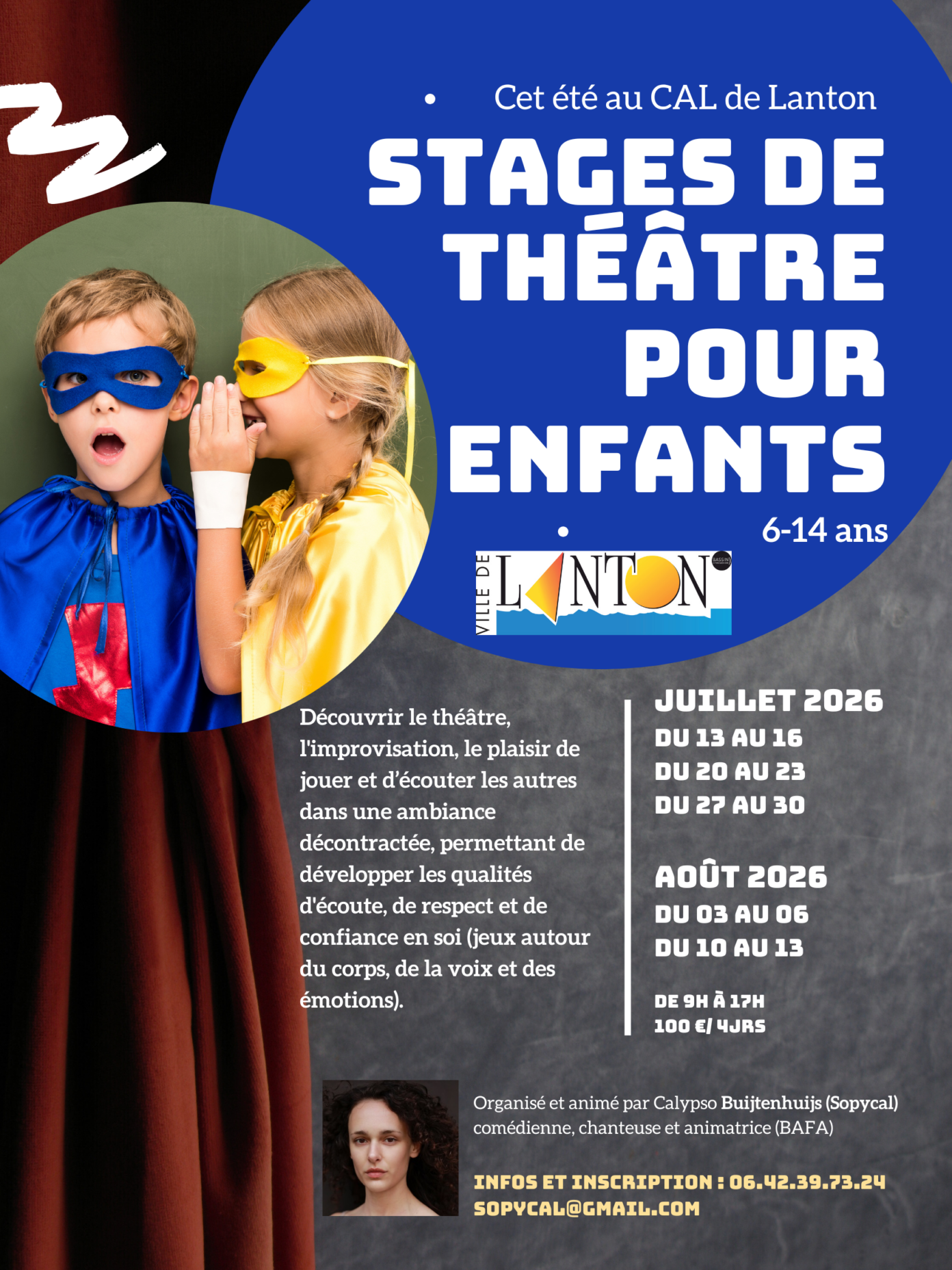 Stage de thêatre pour enfants Lanton