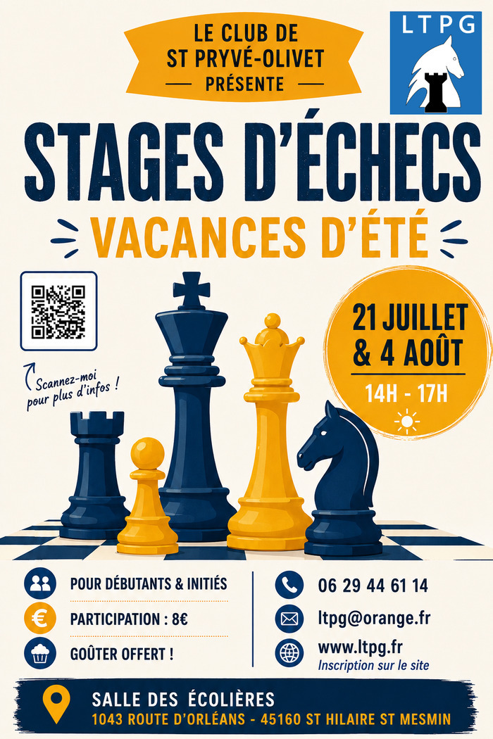 Stage d’échecs à St Hilaire, Salle des écolières, Saint-Hilaire-Saint-Mesmin